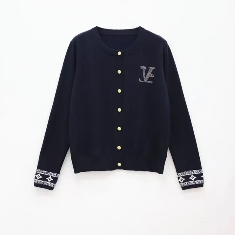 澳毛烫钻V~秋冬气质高级百搭显白针织衫开衫女6421