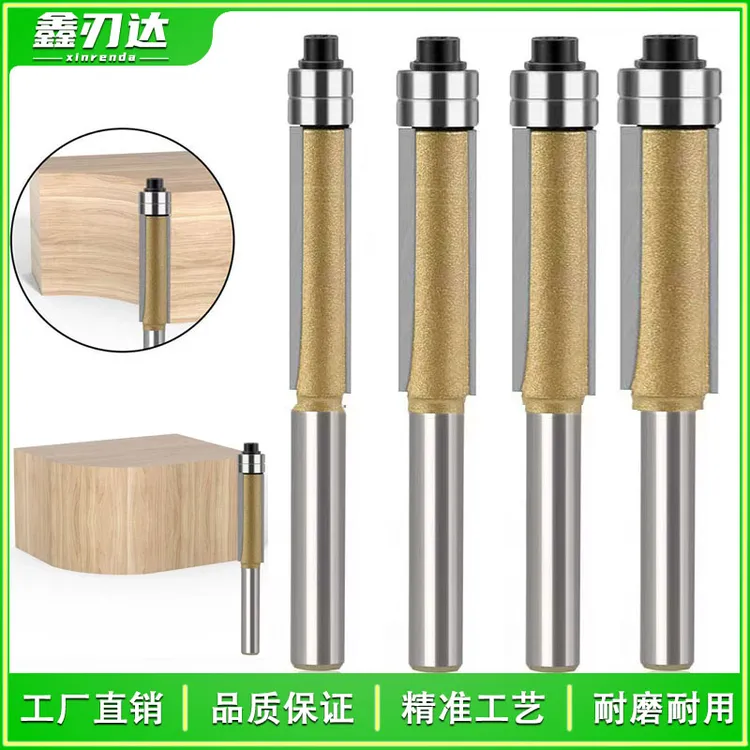 专业级双轴承修边刀头部有两个轴承钨钢合金耐磨修石膏板木材耐用