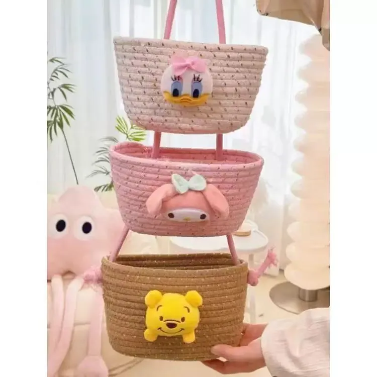 房间挂宿舍棉线置物架挂墙挂神器壁挂编织墙筐后墙门收纳墙上式袋