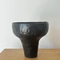 空山寂·贝母白花盆景德镇手工花盆花器绿植花瓶餐厅样板间摆件