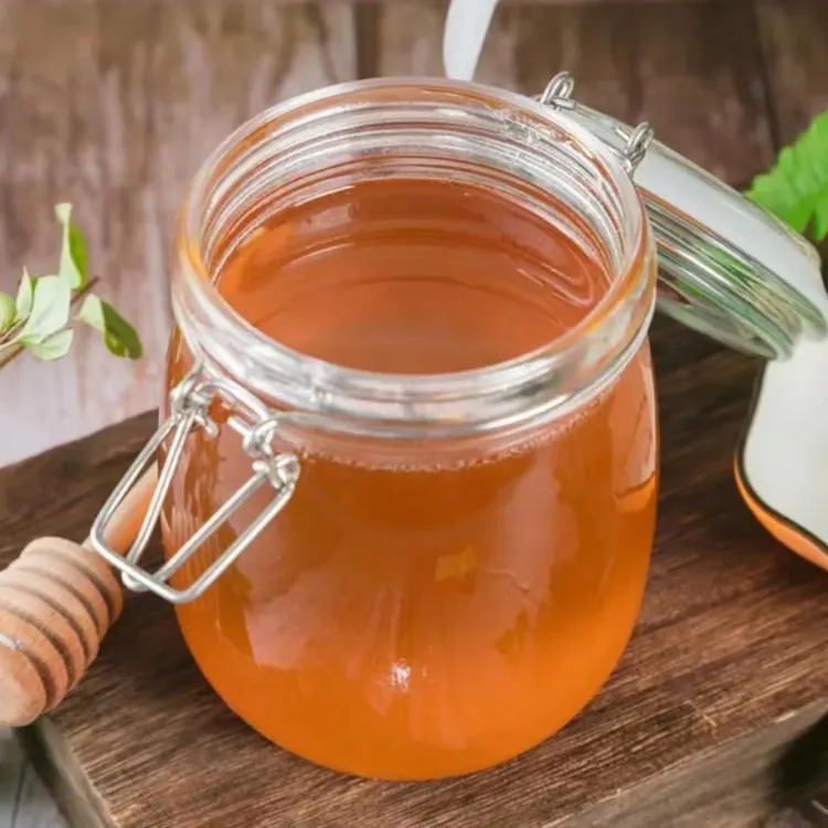 俄罗斯蜂蜜百花蜂蜜1000克大自然天然好蜜玻璃瓶百花蜜礼品