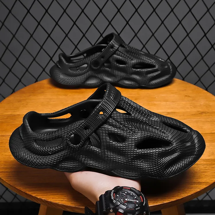 精选新品福利2025年夏季新款椰子洞洞鞋男士外穿踩屎感凉鞋包溯溪