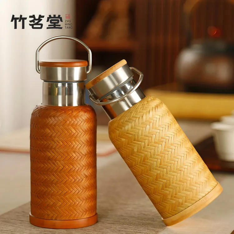 大漆竹编保温杯旅行便携茶杯水杯焖茶壶闷泡壶复古保温壶小暖水瓶