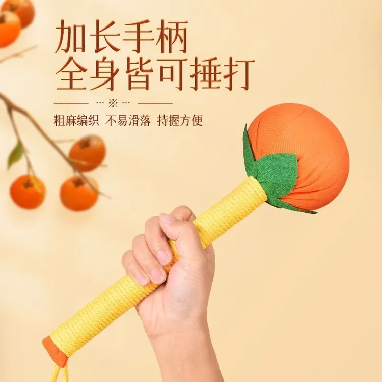 柿柿如意艾草按摩敲打锤经络肩颈全身拍打家用身体敲打锤可爱编织