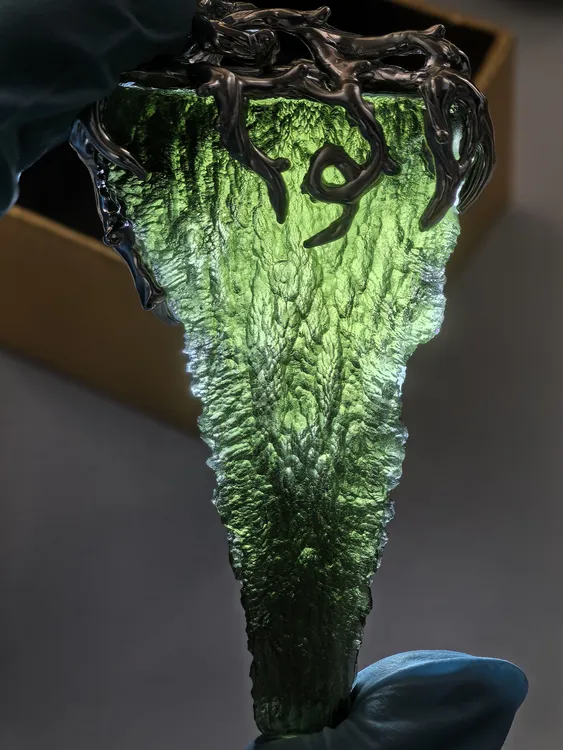 捷克玻璃陨 20.8克原石 总重32.6克 moldavite天然真品保大颗收藏