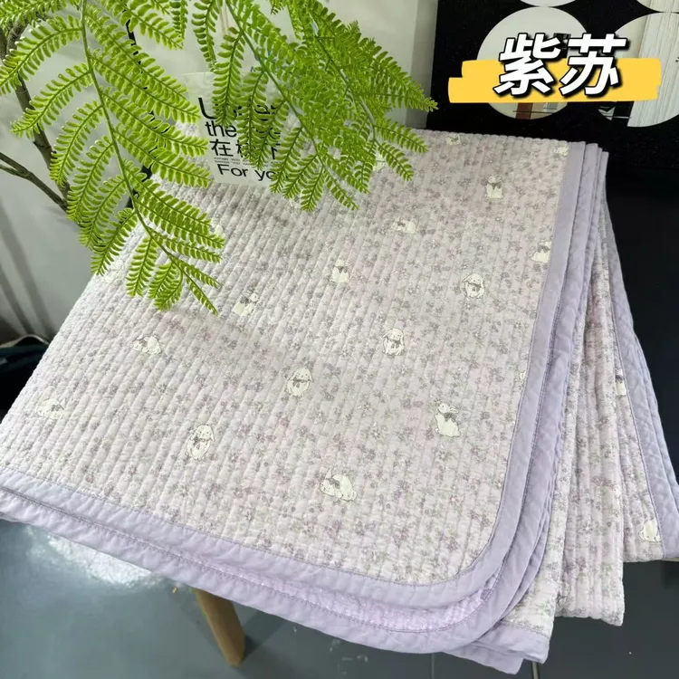 【萱妈】A类双面纯棉床盖 200*220±5cm可机洗绗缝夹棉床单防滑垫
