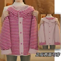 女童两面穿棉服外套2025新款洋气女孩秋冬装加厚上衣WT-25091