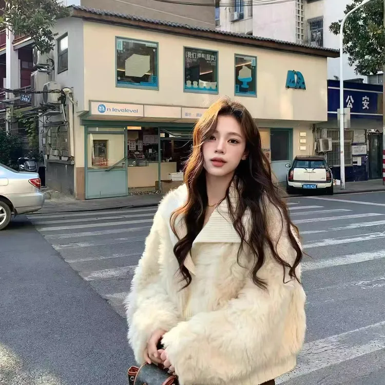 设计师款短款气质冬季秋冬外套d041