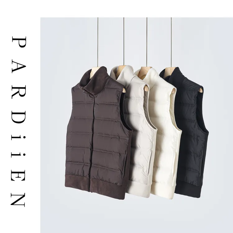 【北总严选】帕迪恩拼接立领轻羽绒拉链马甲25PD-9781