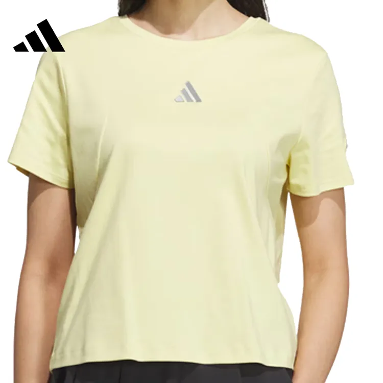 Adidas阿迪达斯夏季女子运动休闲圆领短袖T恤JM8818