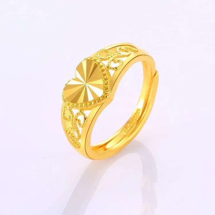 合金戒指 女款爱心戒指女女士高档戒指活口指环戒子