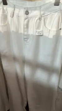 A196粉标高腰窄版白牛
