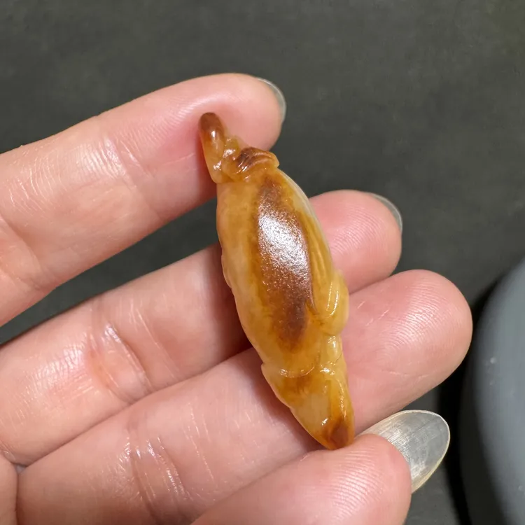 多子多福新疆和田玉黄沁苏工雕刻玉米挂件吊坠玉质油润老气