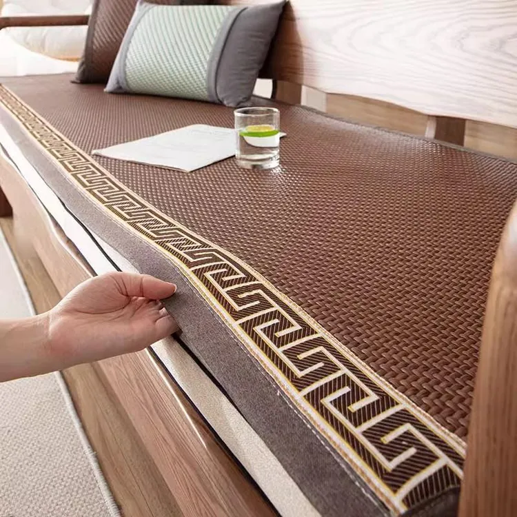 2025新款藤席沙发垫子夏季凉席坐垫防滑夏天中式老式红木实木定制