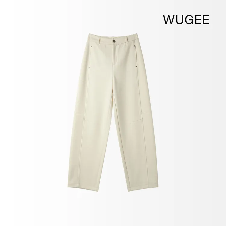 【WUGEE】直筒小弯刀裤桑蚕丝羊毛厚百搭显瘦秋冬百搭休闲裤香蕉裤