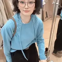 82569韩系配披肩简约全羊毛套头毛衣2025秋季新款