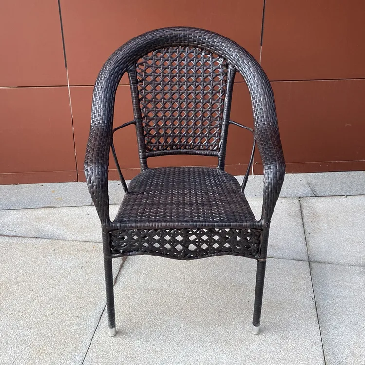 大号藤编椅子阳台批发靠背椅休闲餐椅加宽胖椅子加固茶桌椅户外