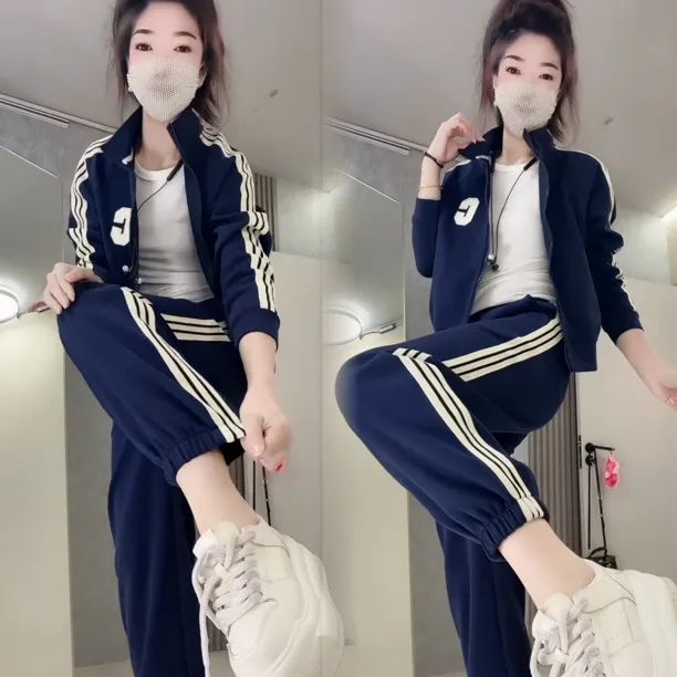 2025秋季新款宽松显瘦百搭气质女高档网红同款时尚休闲气质两件套