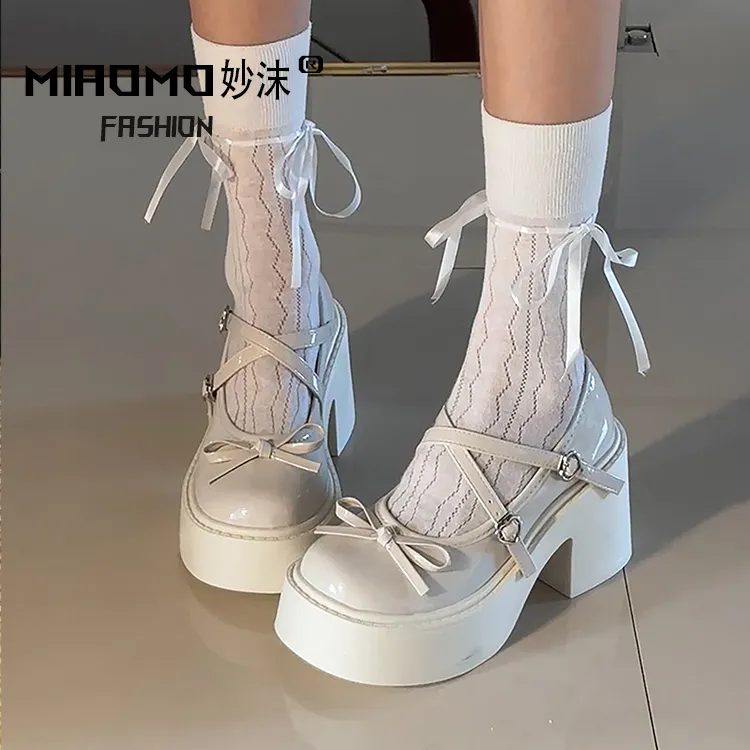 厚底增高jk玛丽珍小皮鞋女2025新款时尚粗跟高跟鞋配裙穿Lolita鞋