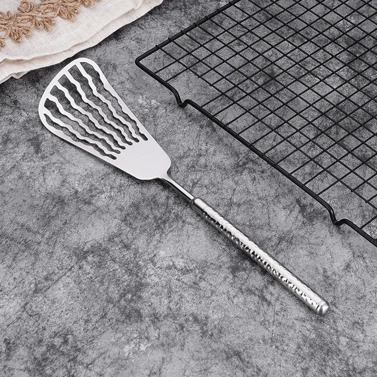 【创得专属】18-10钻石纹蝴蝶煎铲 德系精工 家用锅铲牛排铲烙铲