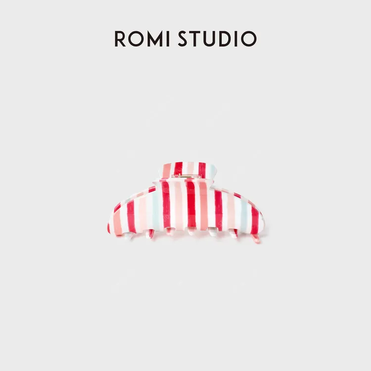 ROMI STUDIO瓷光感醋酸板材轻量无痕个性鲨鱼发夹抓夹RWDSP03052