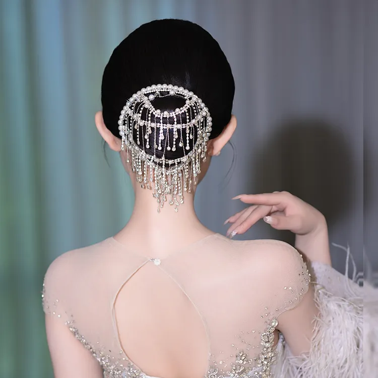 合金婚庆饰品 时尚小众新娘发饰高级感后区款礼服晚宴配饰品D0569
