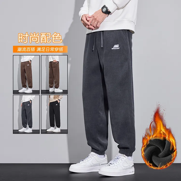 男装秋季款爆款2025新款休闲裤男秋冬加绒卫裤男款运动裤男装直播