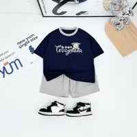 儿童套装2025新款男童短袖两件套潮 BDX25813 悠悠童话联名泰迪熊