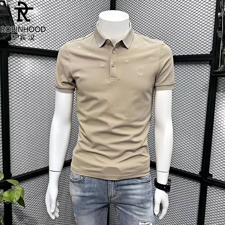 罗宾汉/ROBINHOOD刺绣POLO衫男士短袖T恤夏季休闲半袖翻领上衣服 