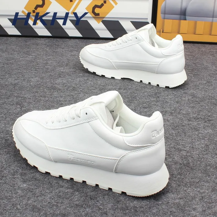 HKHY情侣阿甘鞋男女2025春季新款增高厚底防滑小白鞋休闲百搭韩版
