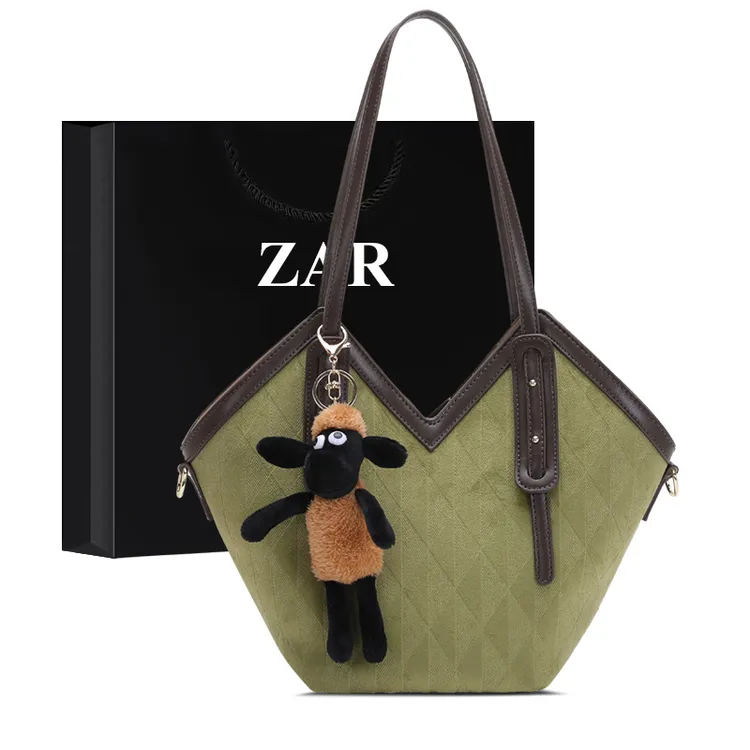 ZAR&RUILR/查瑞娜流行包包女新款小众质感通勤大容量斜挎包托特包