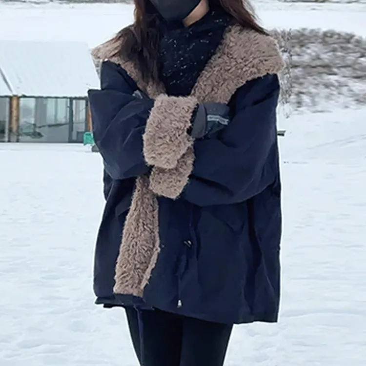 小众设计感毛绒棉衣2025冬季款造型独特个性冬日潮流气质