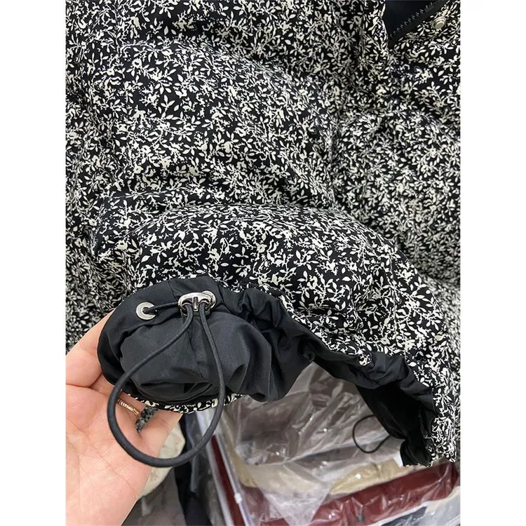 韩版短款时尚印花保暖立领秋冬潮流加厚百搭宽松轻薄休闲满印豹纹