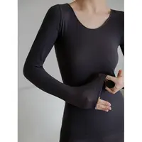 麻霖冬季新品莫代尔混纺贴肤柔软修身显瘦皮肤衣打底内衣保暖套装