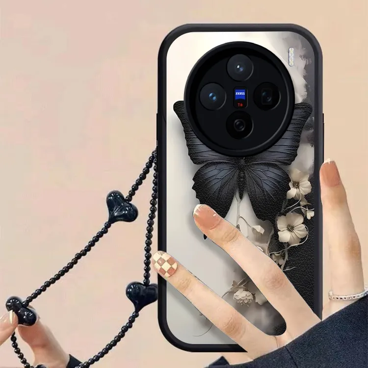 烟雾蝴蝶适用vivoX200Ultra新款手机壳vivoX200S保护壳vivoX200U