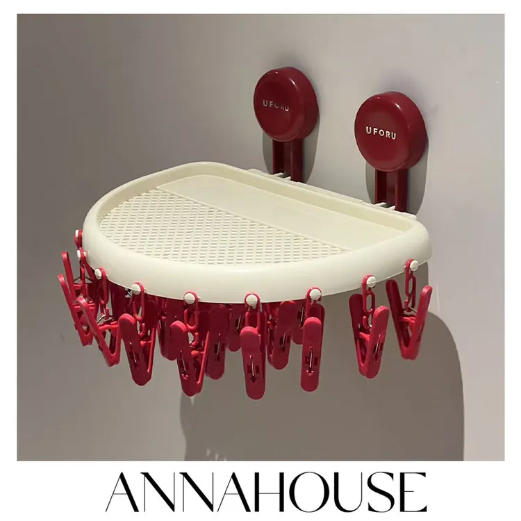 ANNAHOUSE多巴胺袜夹壁挂式晒袜子神器家用旅行晾晒夹袜夹家用PH