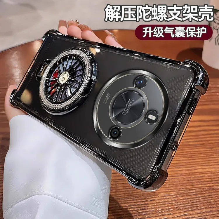 气囊防摔荣耀X50GT手机壳ALPAN00高质量全包镜头陀螺磁吸支架简约