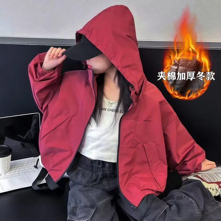 女童外套秋冬时尚女宝韩版花苞冲锋衣儿童装6-15岁中大童女孩潮服