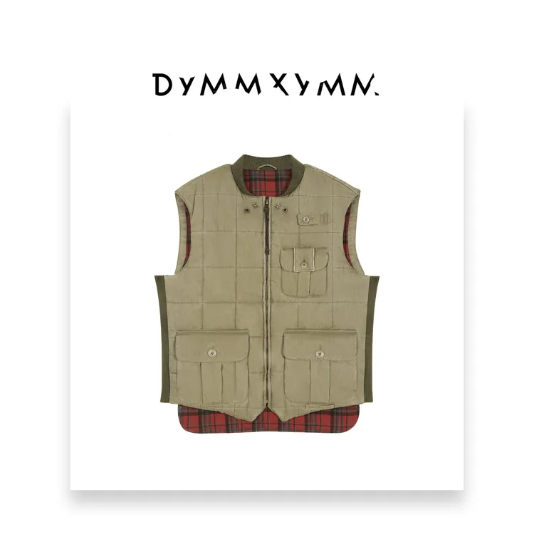 【男女同款】【DYMMXYMM】-《炸耀包》-【黑标】.复古洗水马甲-5FW-M8015