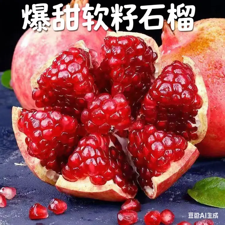 【现摘】突尼斯软籽石榴新鲜水果当季四川会理多汁无籽石榴树熟大果