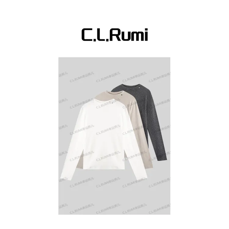 【Rumi精选】“奶油T”磨毛加厚半高领高弹亲肤糯叽叽打底上衣7326sy