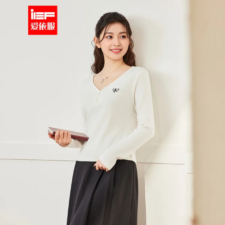 IEF/爱依服【微胖】大码女装2025秋季新款韩版简约休闲百搭上衣