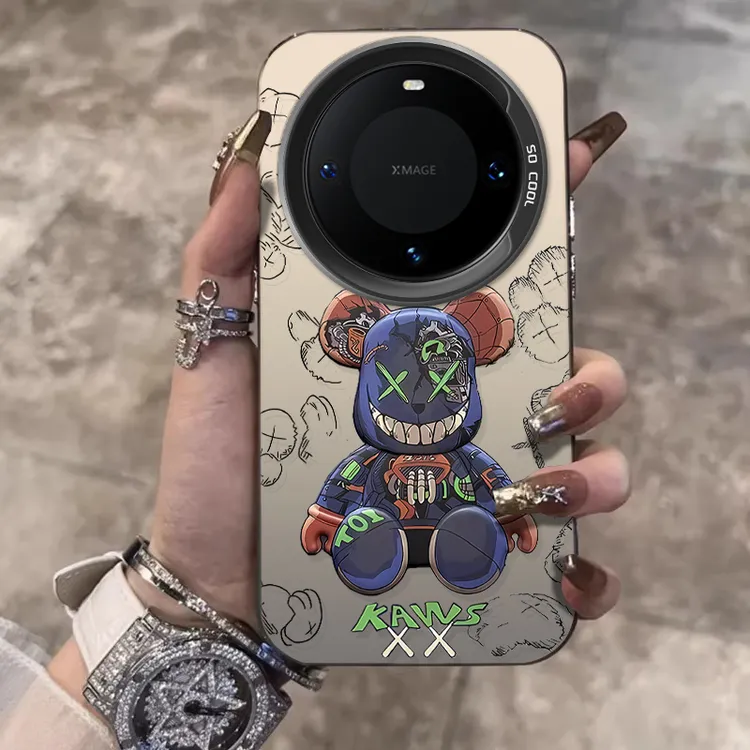 潮酷暴力熊适用华为mate70Pro手机壳mate6卡通Pura70/80防摔保护