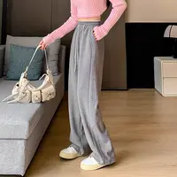 秋季窄版直筒裤子简约百搭高腰巨显瘦网红洋气女裤子