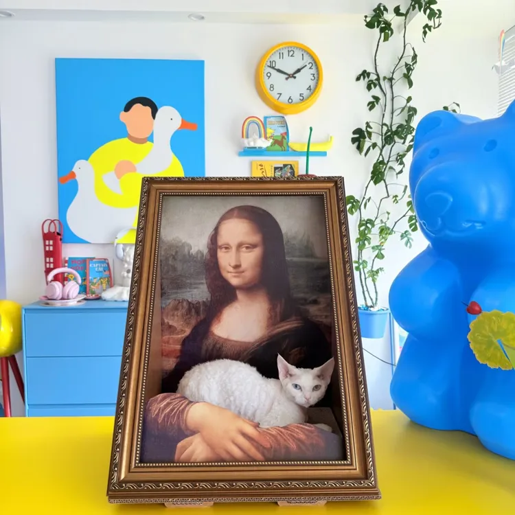 【阿塔专属】MeowArt 蒙娜丽莎油画猫窝猫抓板高品质复古金套装
