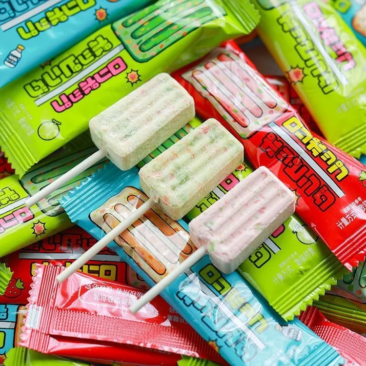 跳跳奶棒糖休闲糖果棒棒糖网红糖果解压水果味跳跳糖糖果混合装