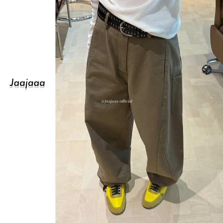 Jaajaaa‌马可波罗 高级感设计阔腿休闲遮肉显瘦工装长裤/CBIB