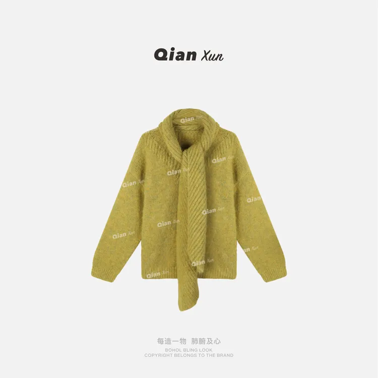 【千寻严选】毛衣预QXQ5MY6777A (送围巾)
