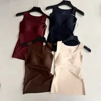 CROSS LOVEU秋季免穿文胸无痕肌底衣外穿打底带胸垫背心内搭女冬