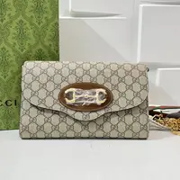 99新 GUCCI/古驰 静文专属 古驰双肩带单肩包 THLC084